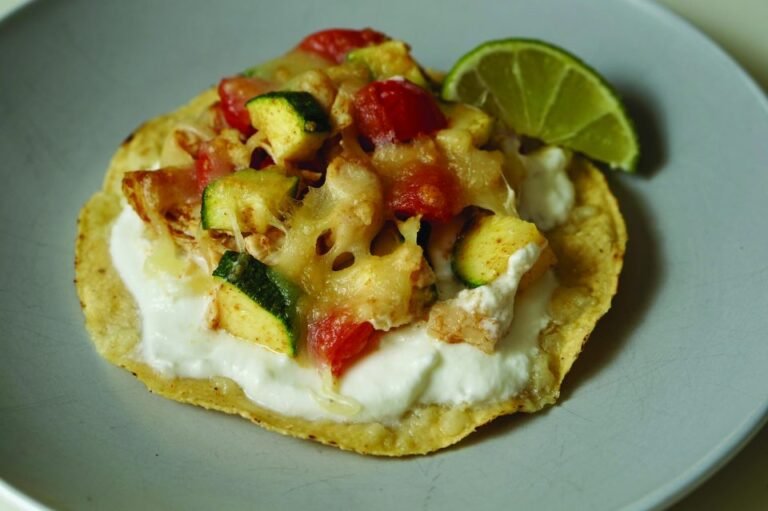 Chicken and Zucchini Tostadas