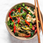 Chicken, Mushroom, and Spinach Stir-Fry