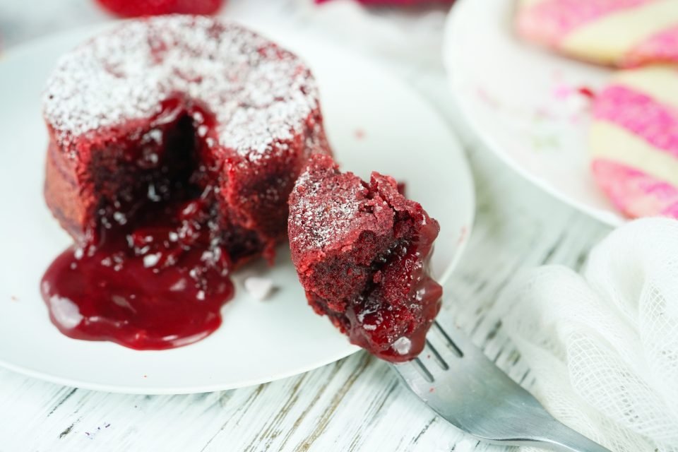 Crimson Velvet Lava Cakes