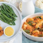 Cheese Tortellini with Garlic Parmesan Chicken Tenders and Cauliflower