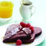 Chocolate-Dipped Red Velvet Pancakes