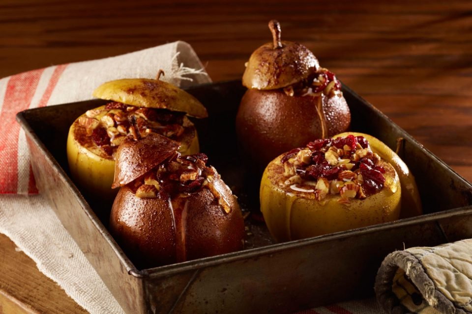 Almond-Stuffed Baked Apples and Pears
