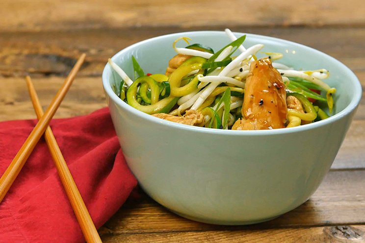Chicken Zucchini Noodle Lo Mein